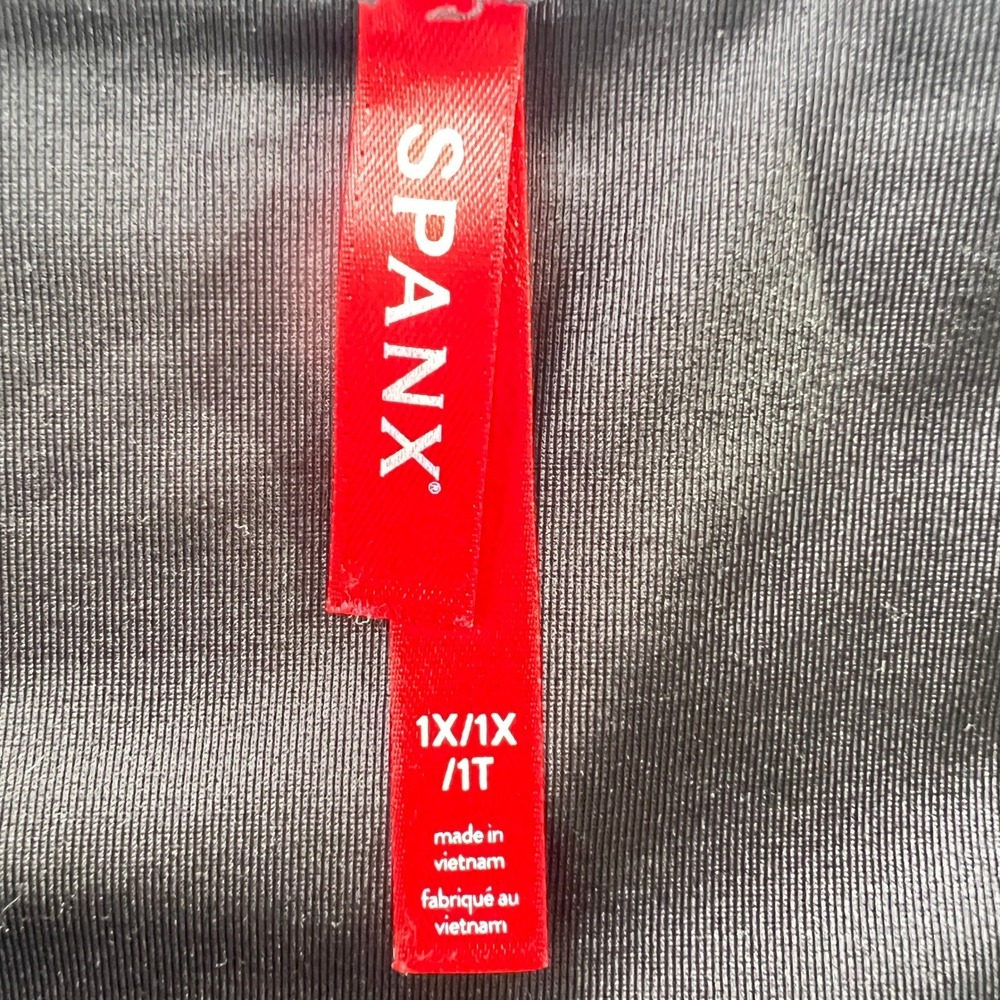 Spanx Faux Leather Leggings Women's 1X Tall Black Shaping High Rise Pant‎ - Picture 4 of 8